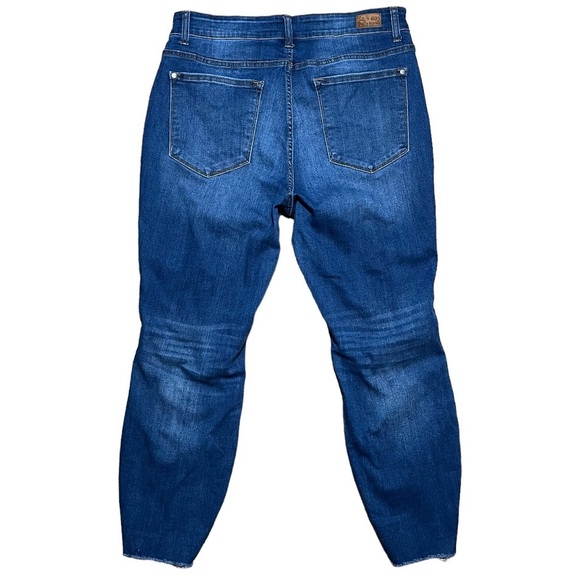 Judy Blue Distressed Leopard Patch Skinny Fit Jeans Sz 16W - Picture 2 of 13